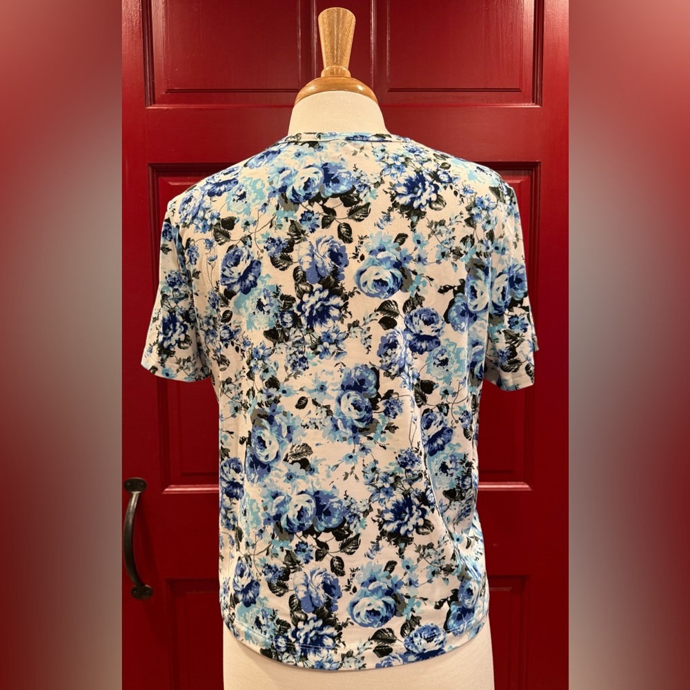 Floral Anthropologie Crewneck Crop Top (Women’s L) - Picture 2 of 5